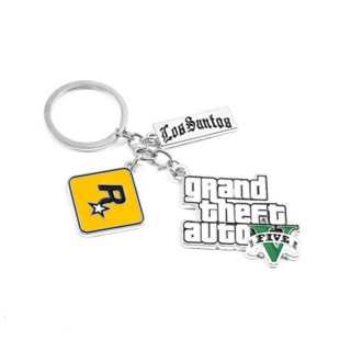 MYRONGPH Game PS4 GTA5 Keychain, GTA V Grand Theft Auto 5 Star Muti Key ...