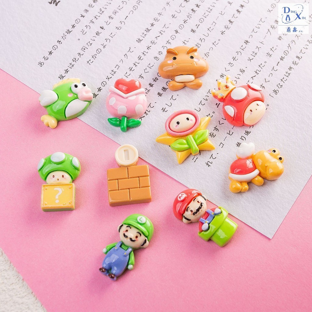 For Jibbitz Crocs Cartoon Game Super Mario Props Mario Series Resin diy