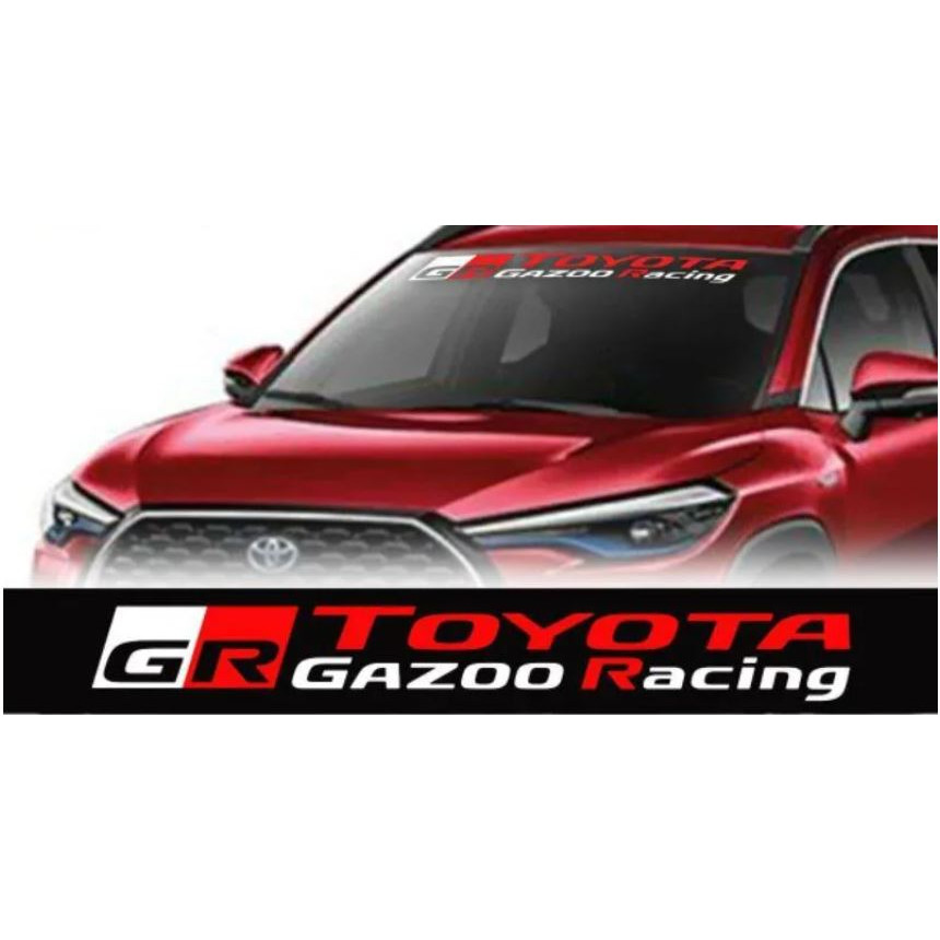 Toyota Gazoo Racing Car Windshield Sticker Decal Universal For Toyota ...