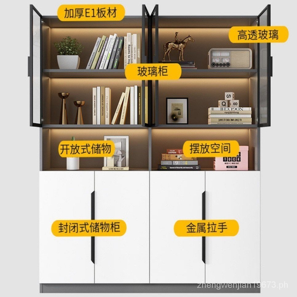 Floor Bookshelf Dustproof Transparent Hand-Made Display Cabinet with ...