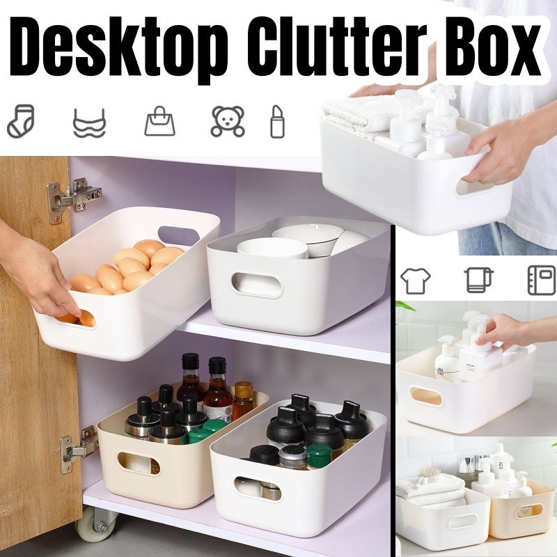 Office Desktop Storage Box Large Capacity Snack Cosmetic Storage Case ...