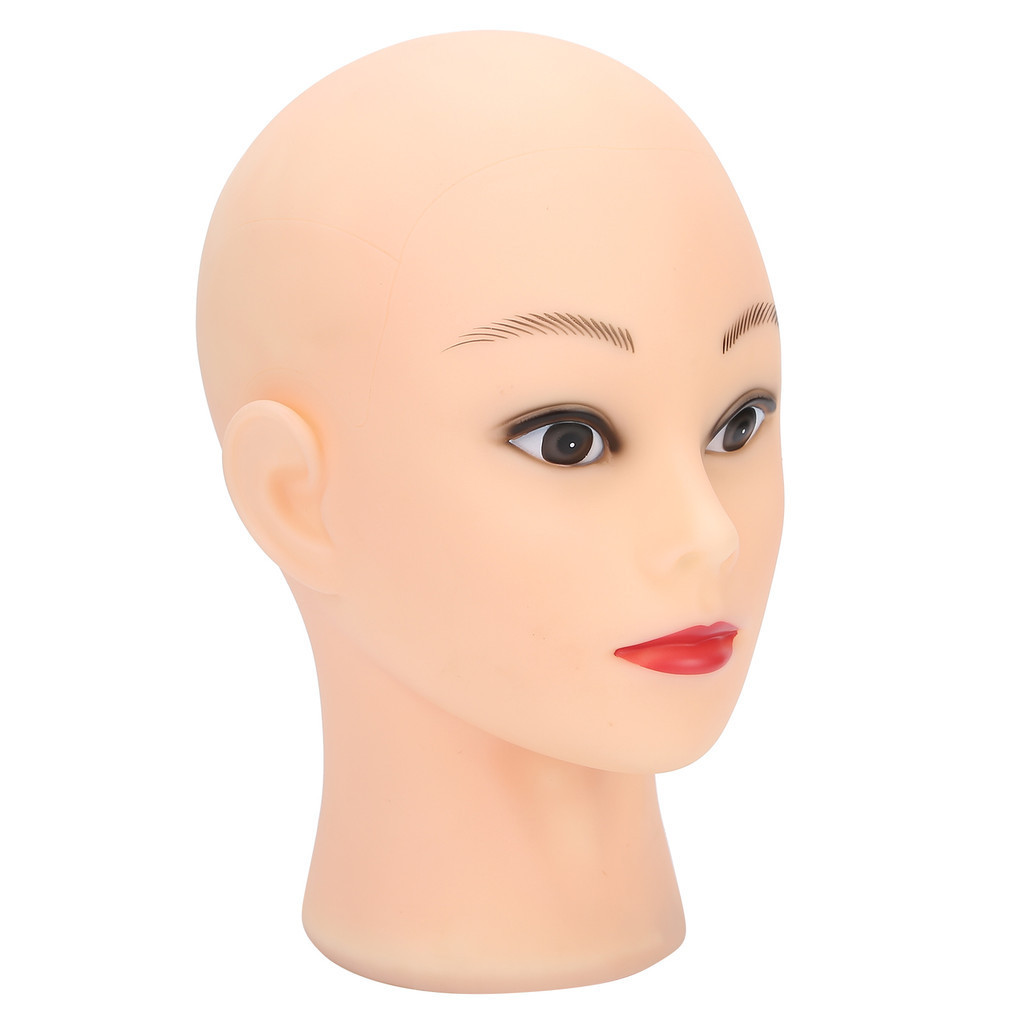 Bald Mannequin Head Hats Glasses Displaying Wigs Making Practicing ...