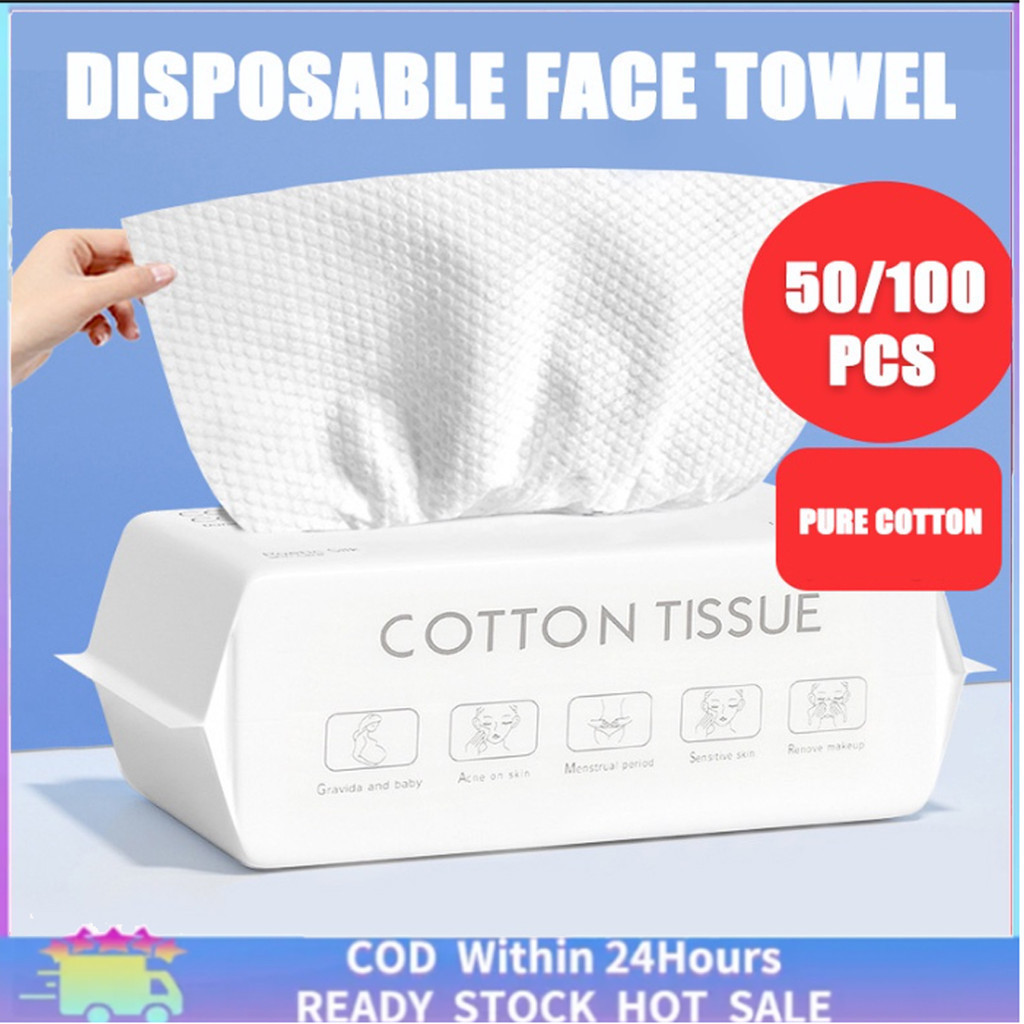 100PCS Disposable Wash Face Towel,Clean Face Towel Make of Cotton ...