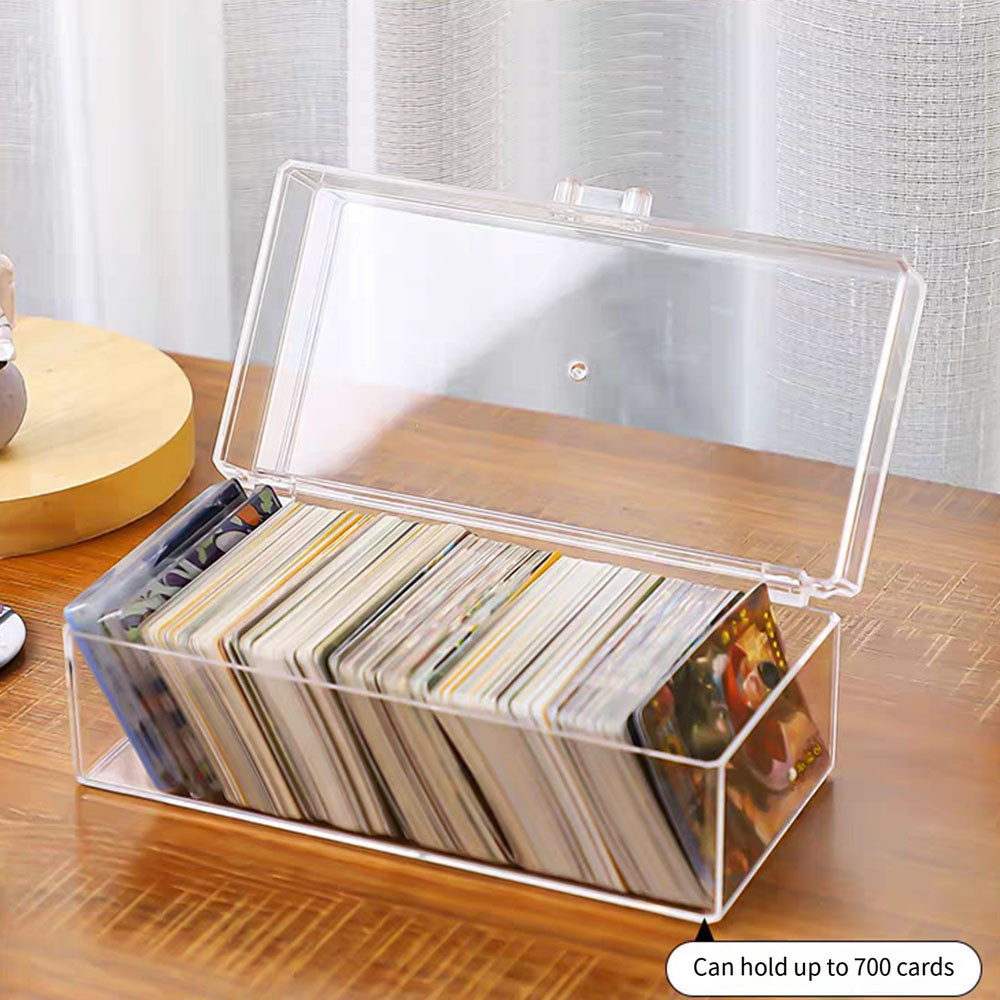 Transparent Card Storage Box With Cover Large Capacity main image 0