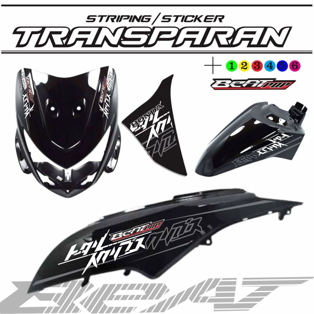 STRIPING UV TRANSFARAN MOTORCYCLE BEAT POP STICKERS NEWEST COOL MOTIFS ...