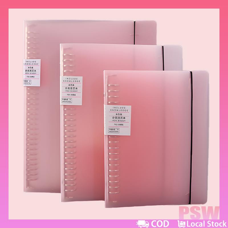 Pink Green Blue Notebook A5/B5 Binder Notebook Refillable Ring Binder ...