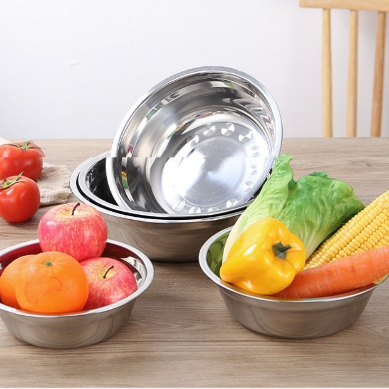 King Balance Stainless Steel Basin Vegetable Container Bowl ...