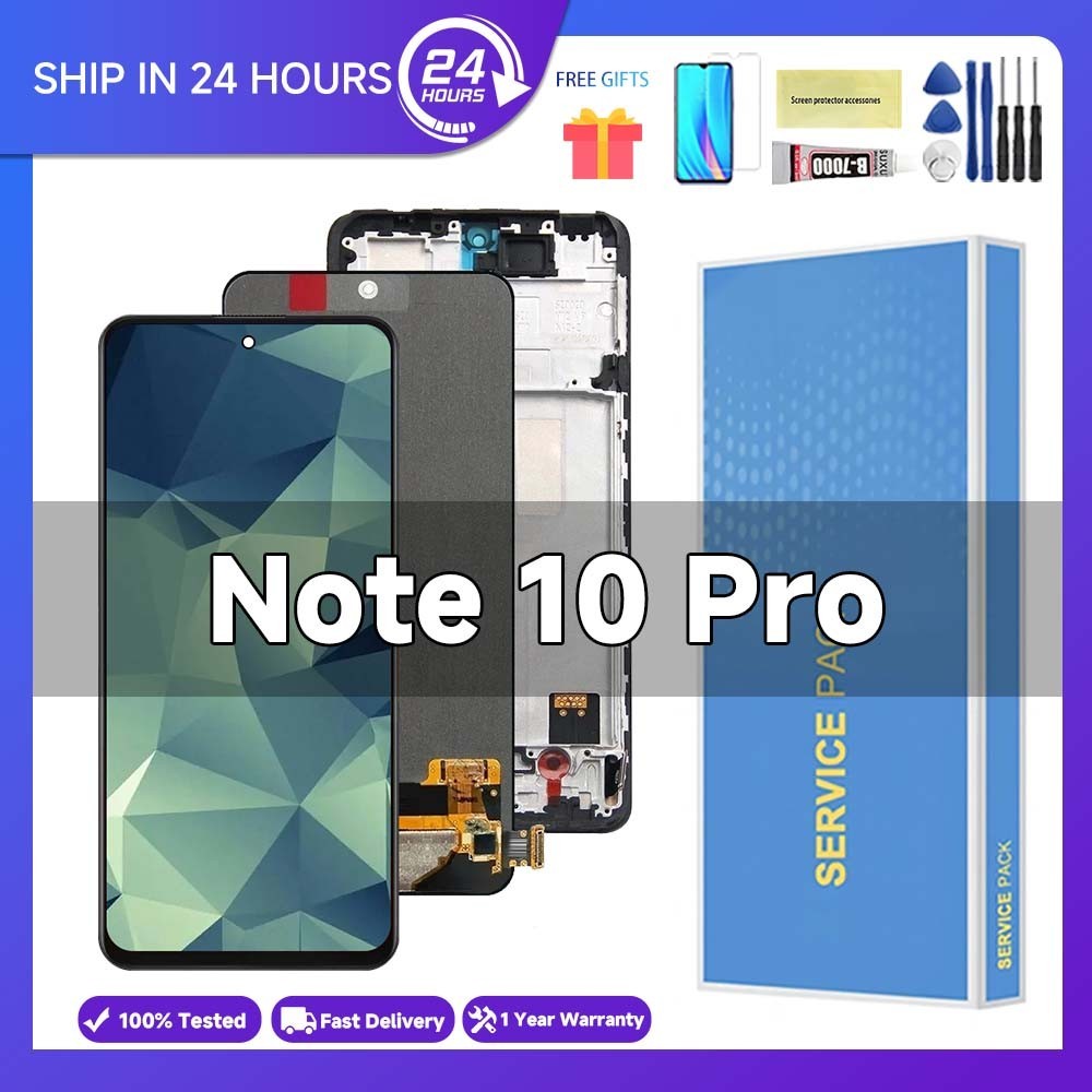 Eonpam 2 Pack Cristal Cámara Para Xiaomi Redmi Note 10 Pro Lente Camara Trasera Reemplazo De Vidrio + Kit De Reparación