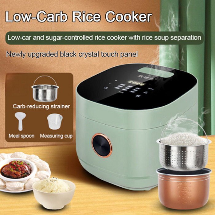 Low Carb Healthy Rice Smart Touch Control Low Carb Rice Water Separator ...