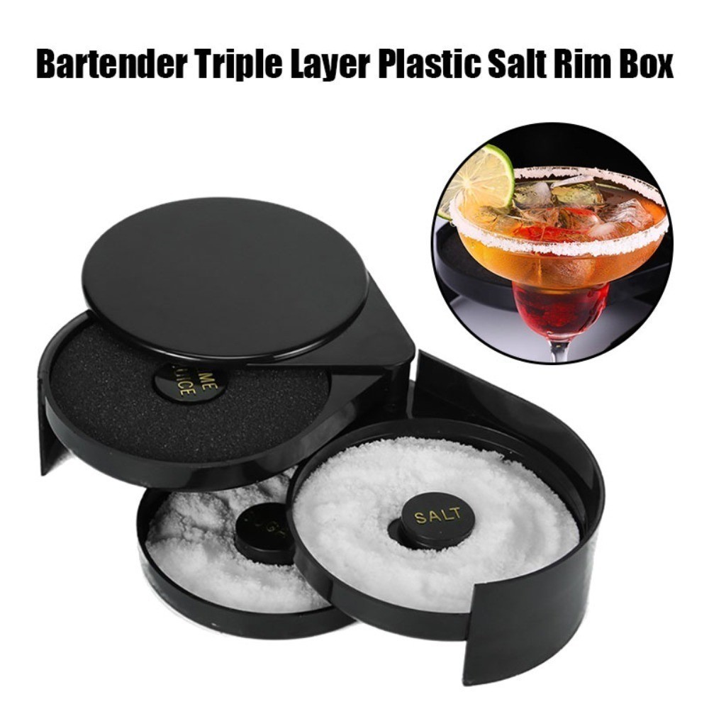 [Ready Stock]3 Tier Sugar Salt Rimmer Lime Tray 3 Tier Bartender ABS ...