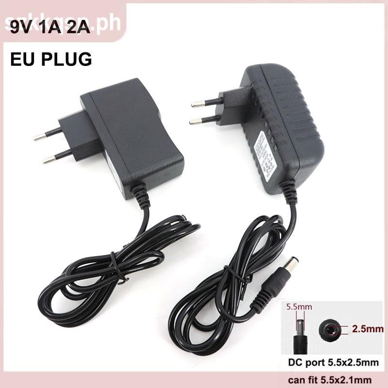 AC to DC 9V DC 1A 2A EU power supply adapter Supply adaptor 9 volt ...