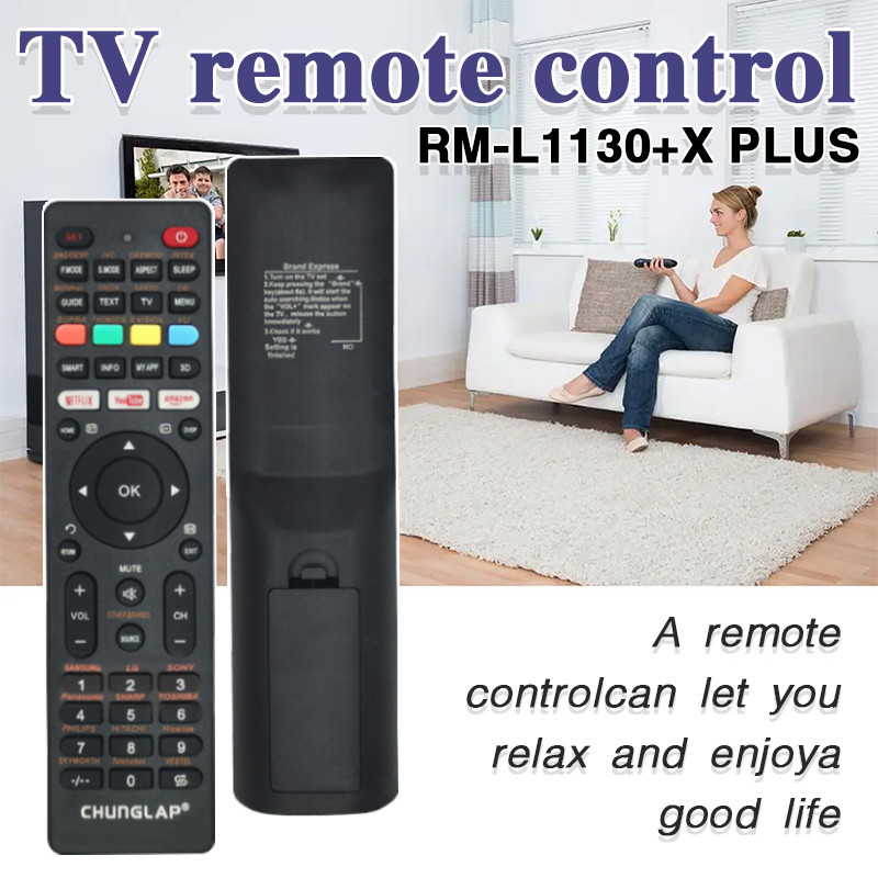 New L1130+X PLUS Universal All Brands LCD IR TV Remote Control RM-L1130 ...