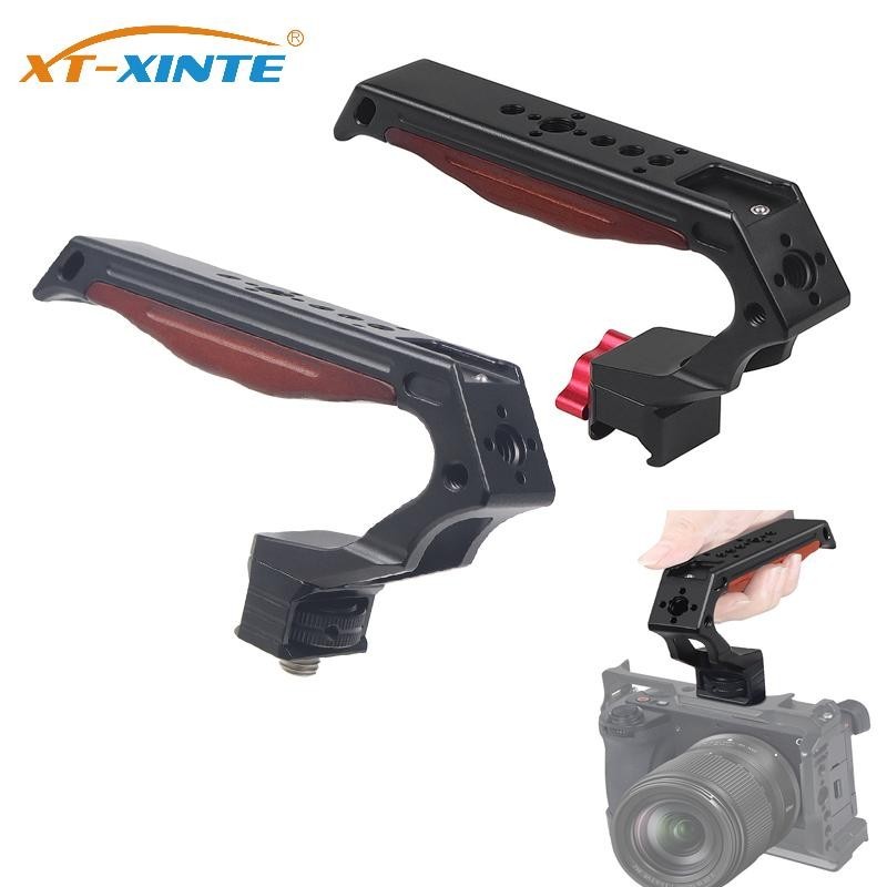 Universal Camera Side Handles (2 Pack) - NATO Clamp Grip With Cold Shoe Mount