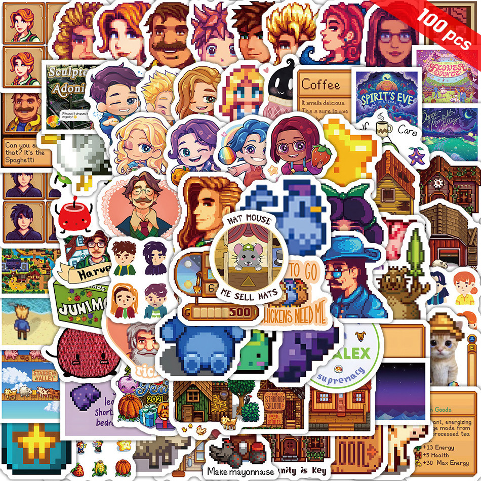 Y&P| Stardew Valley Stickers Set Video Games Graffiti Waterproof Decals ...