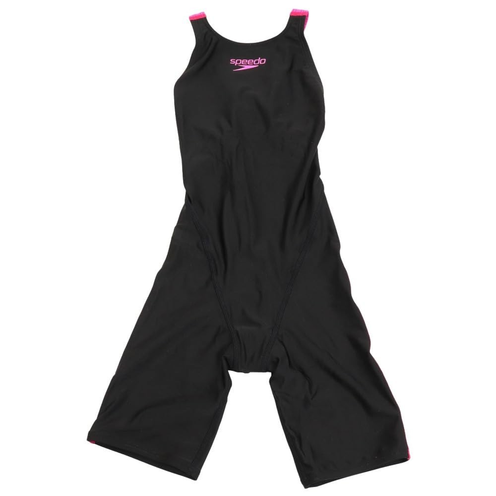 [Speed] Competitive Swimsuit Semi-Open Back Knee Skin Girls Black/Pink ...