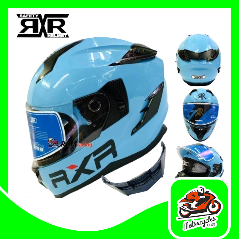RXR 691A-R1 Motorcycle HELMET DUAL VISOR FULL FACE WITH ICC (BPS) SIZE ...
