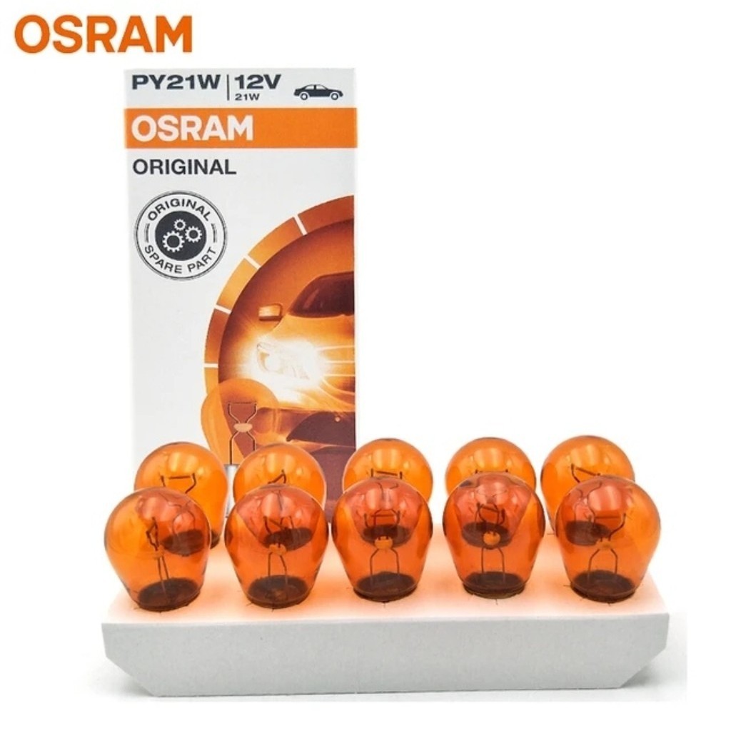 Osram 7507 PY21W Amber High-Performance Automotive Bulb (Single Contact ...