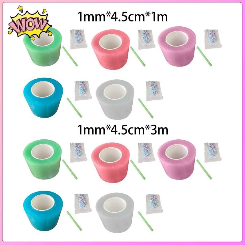 Meetory Nano Tape Set Creativo Con 58 Pezzi - Nastro Magico Gonfiabile Per Bolle Fai Da Te - Gioco Per Bambini Con Paillettes E Adesivi - Idea Regalo Antistress - 2