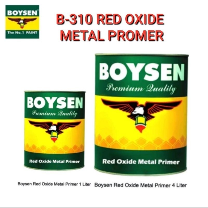 BOYSEN RED OXIDE METAL PRIMER B310 1LITER / 1 GALLON ANTI-RUST | Shopee ...