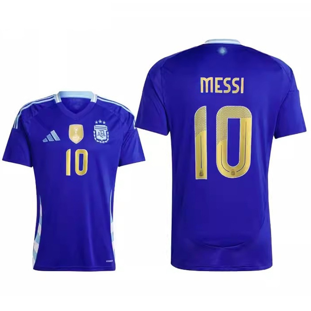 2024 2025 Argentina Away Short Sleeve Jersey Lionel Messi Angel Di