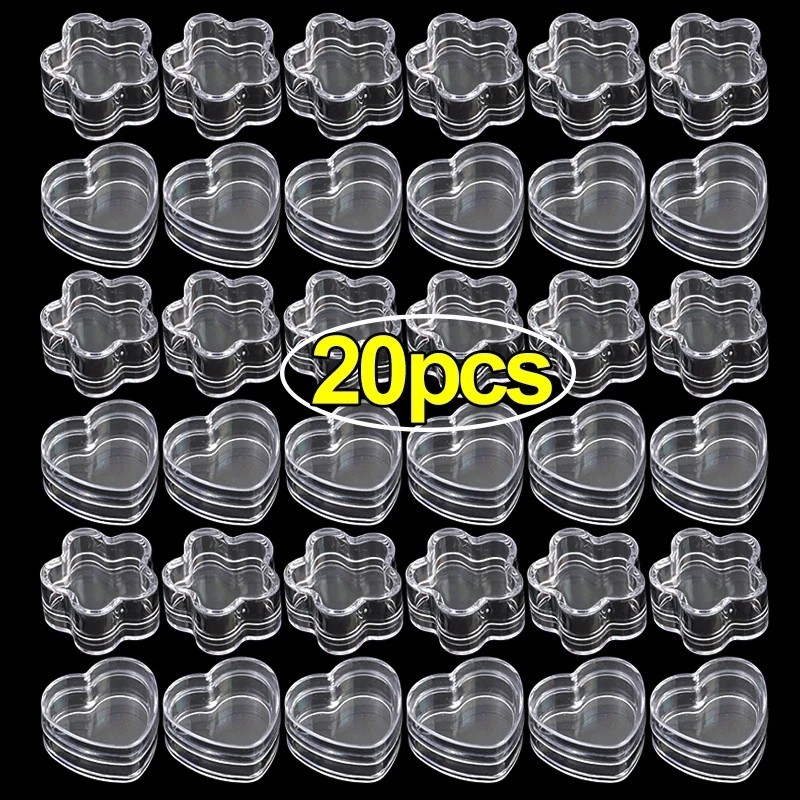 Mini Transparent Plastic Storage Box/Star Heart Shaped Container ...