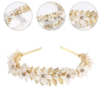 Wedding Hair Accessories Crystal Tiara Vintage Gold Color Baroque Headband Bride Hairband Party Leaf Headpiece Bridal Jewelry