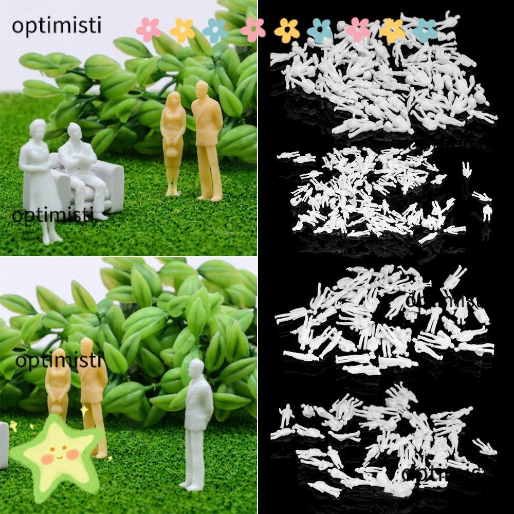 Lanyazet 100 Pcs Z Scale 1:200 Model People Figures - Painted Park Passengers For Train Layouts
