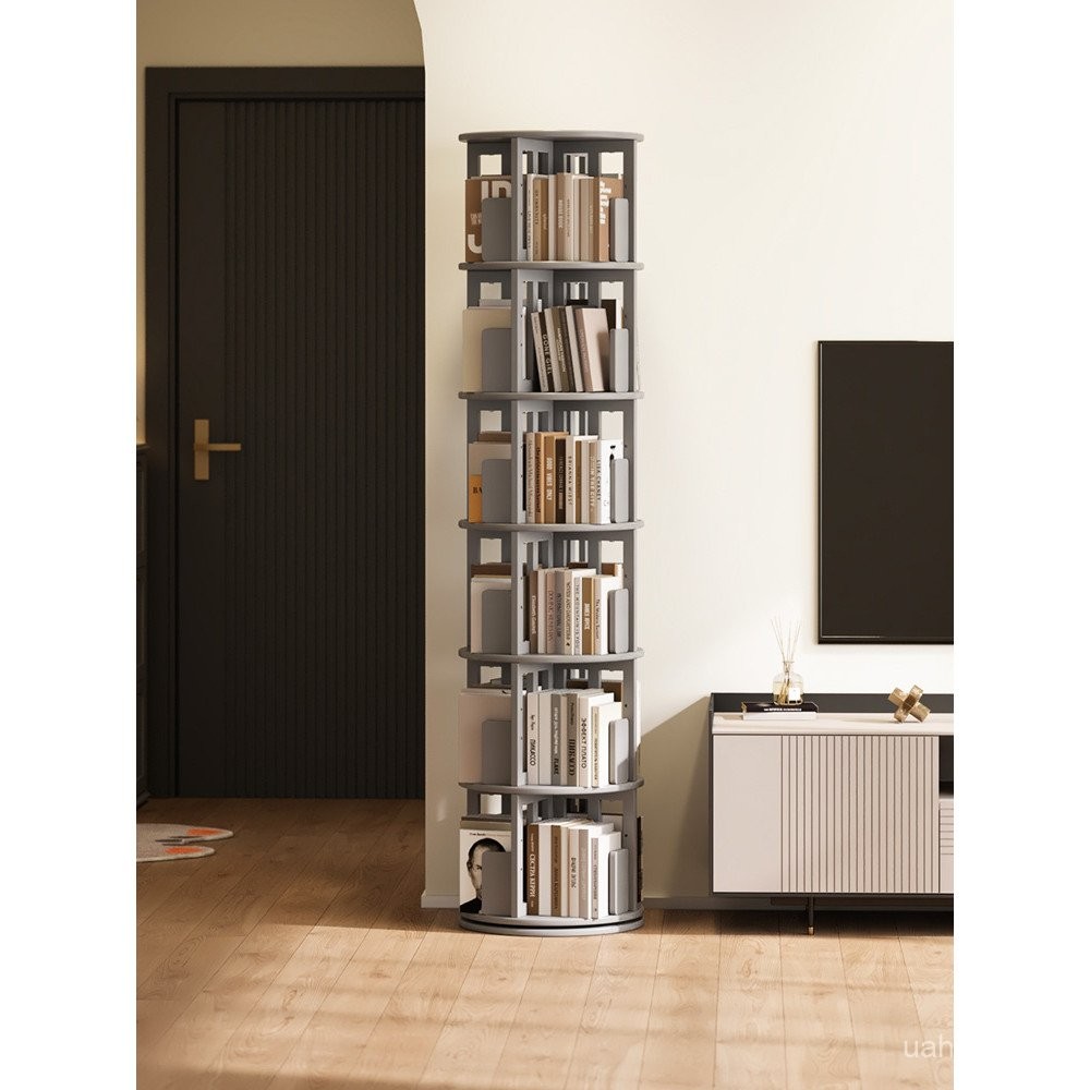 Solid Wood Rotating Bookshelf360Floor-standing Picture Book Rack for ...