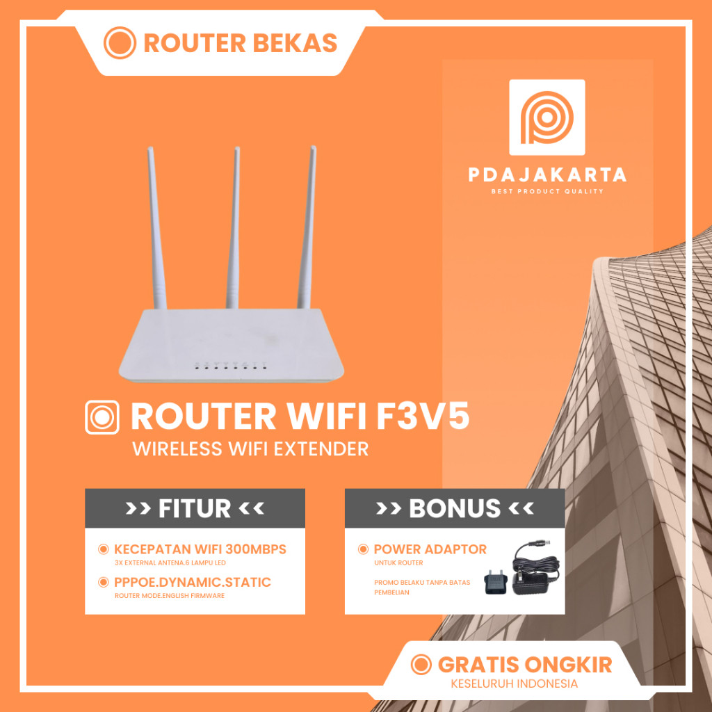 Router F3 V5 V6 V8 Wireless WiFi 300Mbps (Can PPPoE Suitable for RT/RW ...