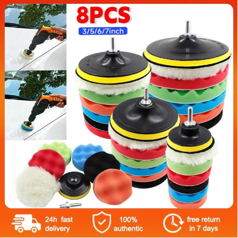 8 Pack Car Polishing Set5Inch Car Polishing Disc Waxing Sponge for Car ...