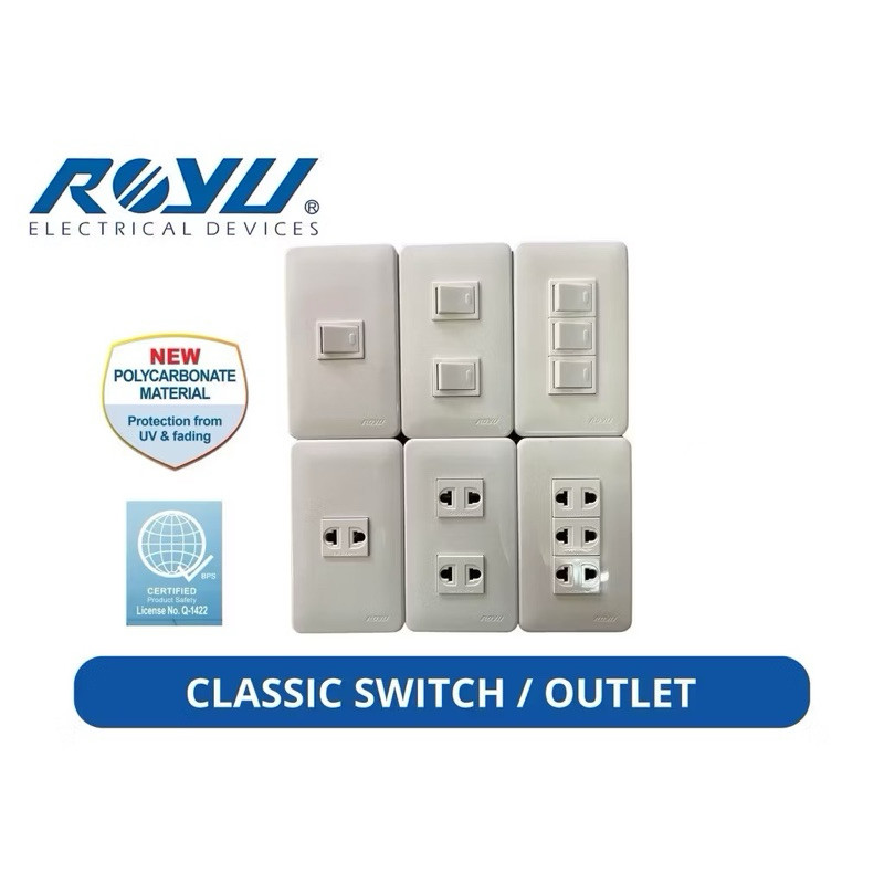 ROYU Classic Series Outlet or Switches | Shopee Philippines