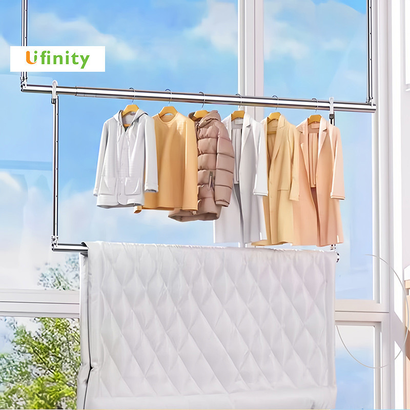 Lifinity 2.4M Clothes Rail Stainless Steel Drying Rack Telescopic ...