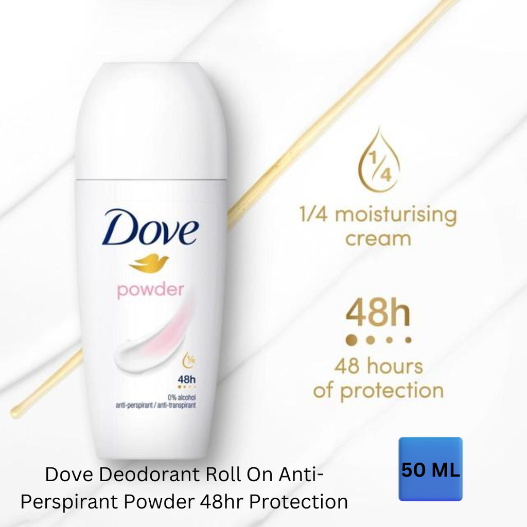 Dove Deodorant Roll On Anti-Perspirant Powder 48hr Protection 50ml ...