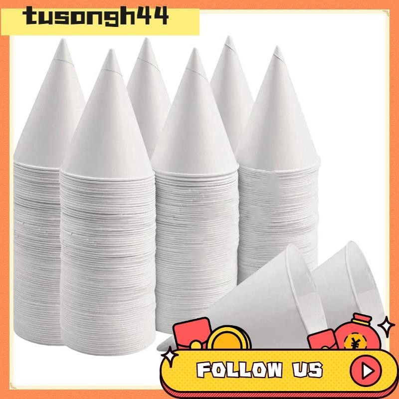 White Paper Cone Cups, Snow Cone Cups,Coated Leakproof Cone Paper Cups ...