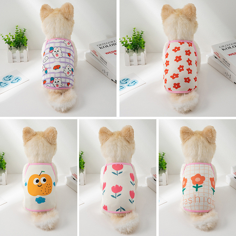 Summer Pet Clothes Dog Cat Cute Suspenders Vest Pet Clothing Dog Outfit