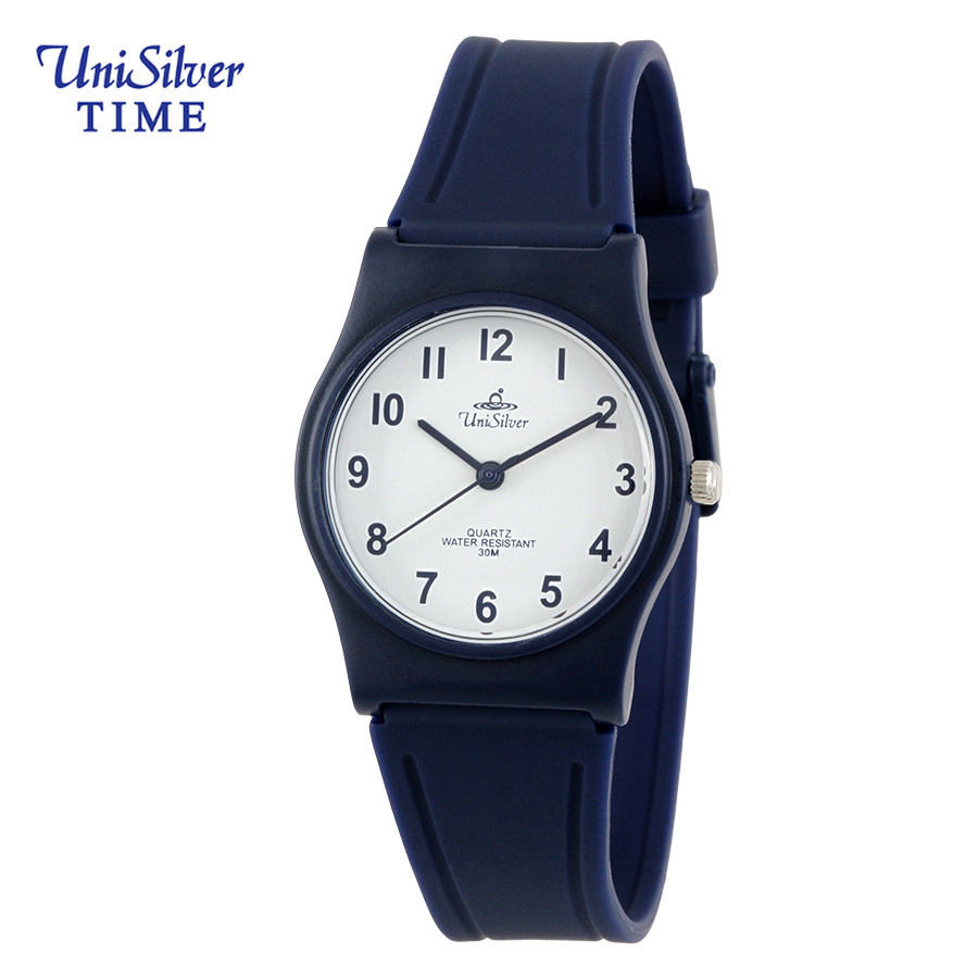 UniSilver TIME Women s Small Navy Blue White Analog Rubber watch KW4655 1007