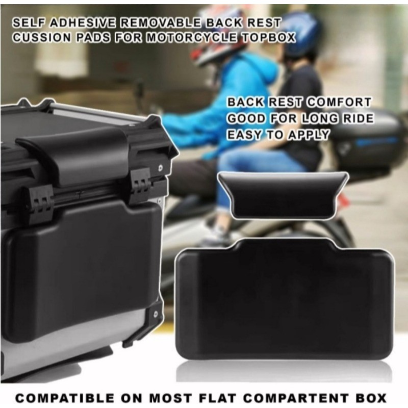 Motorcycle Top Box Backrest Cushion Pad Universal Motorcycle Rear Top ...