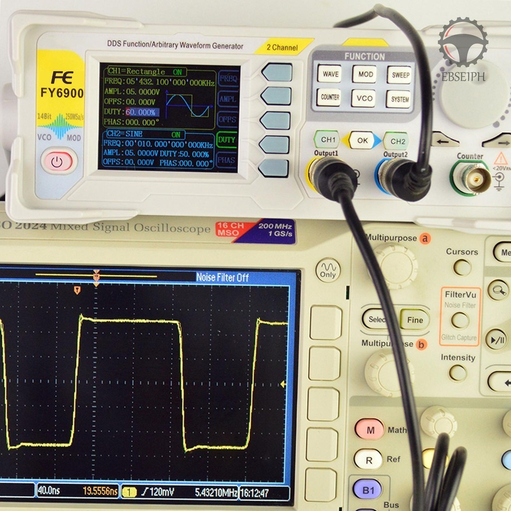 Ebsrph 60MHz Function Signal Generator High Precision Digital DDS Dual ...