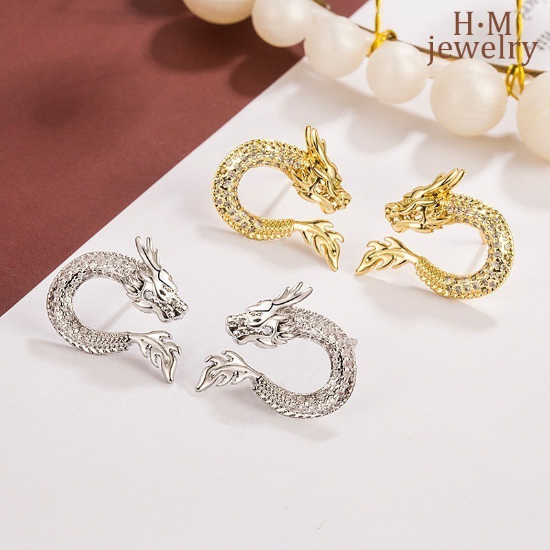 Dragon Ear Studs Affordable Luxury Fashion Chinese Style New Chinese 