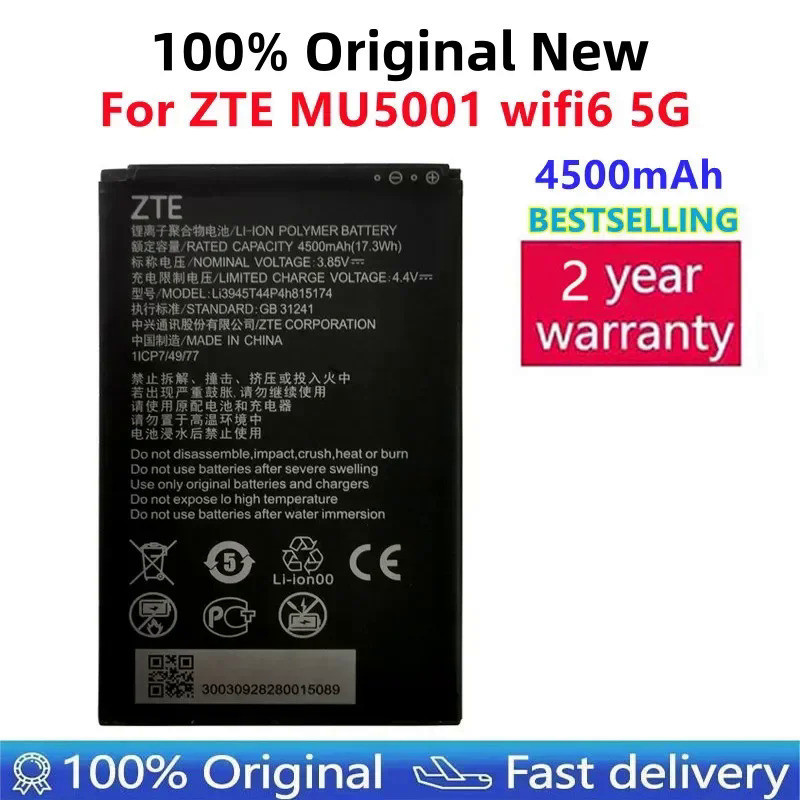 100% Original New 4500mAh Li3945T44P4h815174 Battery For ZTE MU5001 ...