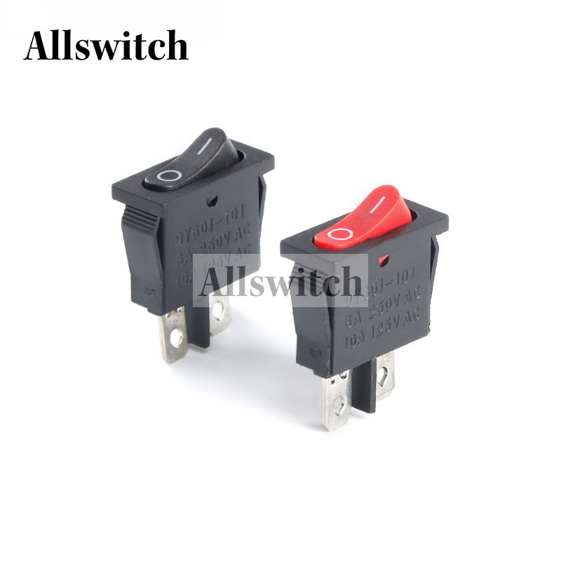 KCD1-110 Rocker Switch 9.5x21MM Super Thin Rocker Switch 2Pin ON-OFF 6A ...