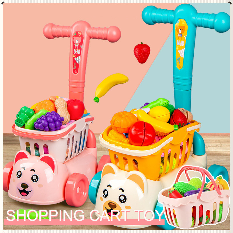 Children Simulation Trolley Baby Cute Small Mini Shopping Cart ...