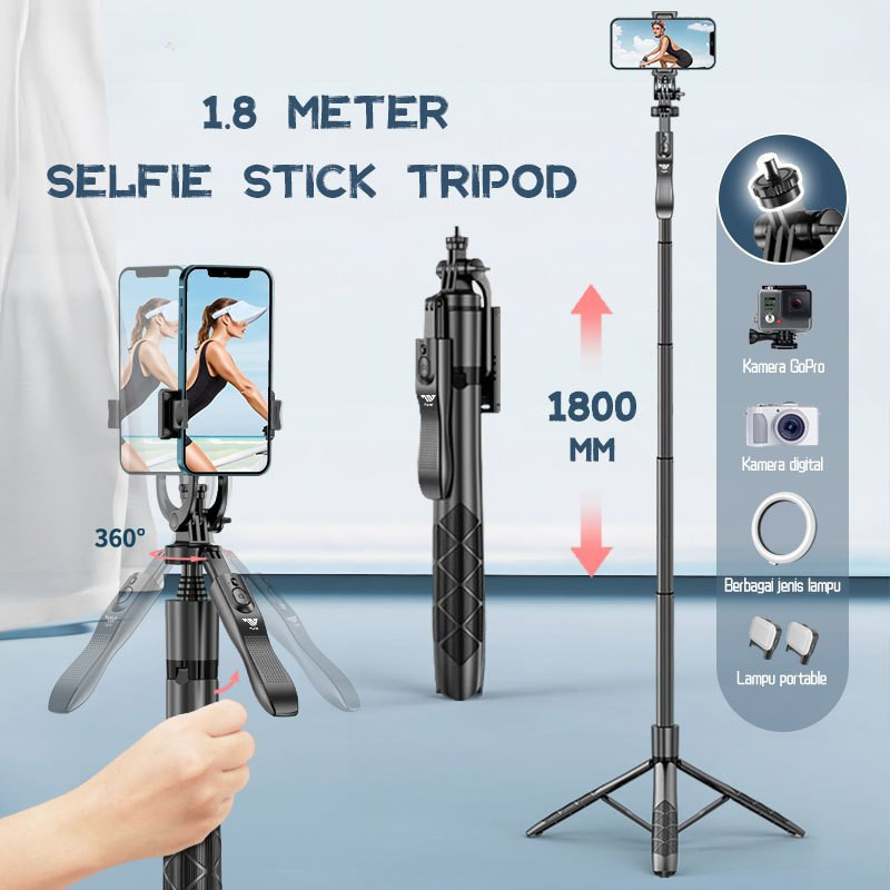 TNW L16 L18 Wireless Selfie Stick Stand Bluetooth Remote Tripod with ...