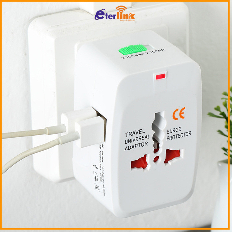 Adaptateur Universel De Voyage Blanc – Compatible Avec 150 Pays, Tout-en-un Pratique