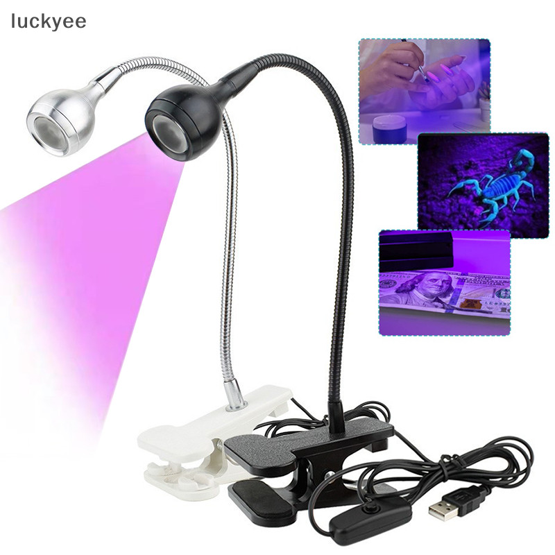 luckyeu LED Ultraviolet Lights UV Glue Curing Desk Lamp Nail Dryer