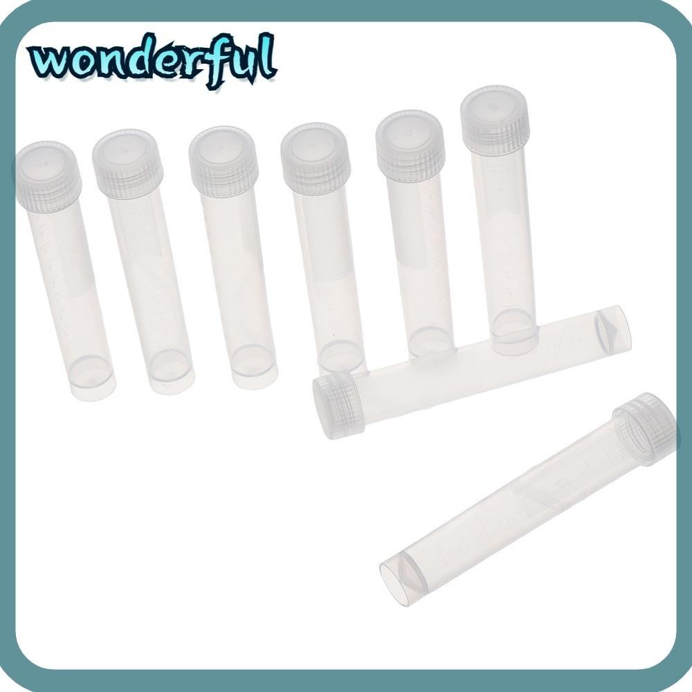 WONDER 10pcs Test Tube, 10ml with Seal Cap Science Tubes, Container ...