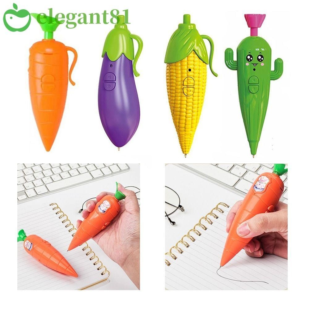 ELEGANT81 Funny Voice Recorder Pen, Carrot Eggplant Corn Cactus Cute