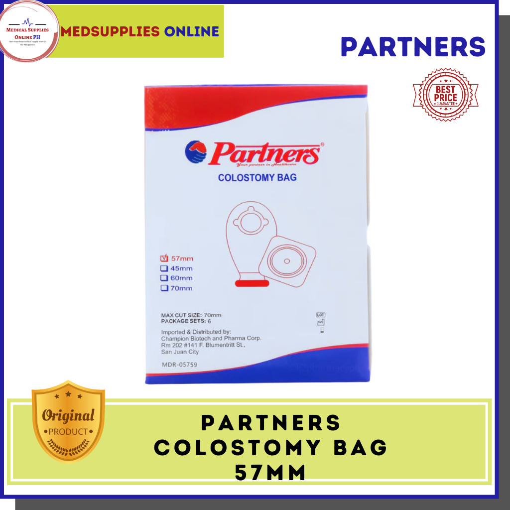 Partners Colostomy Bag Set 57mm with clip, base and bag (SOLD PER PIECE ...