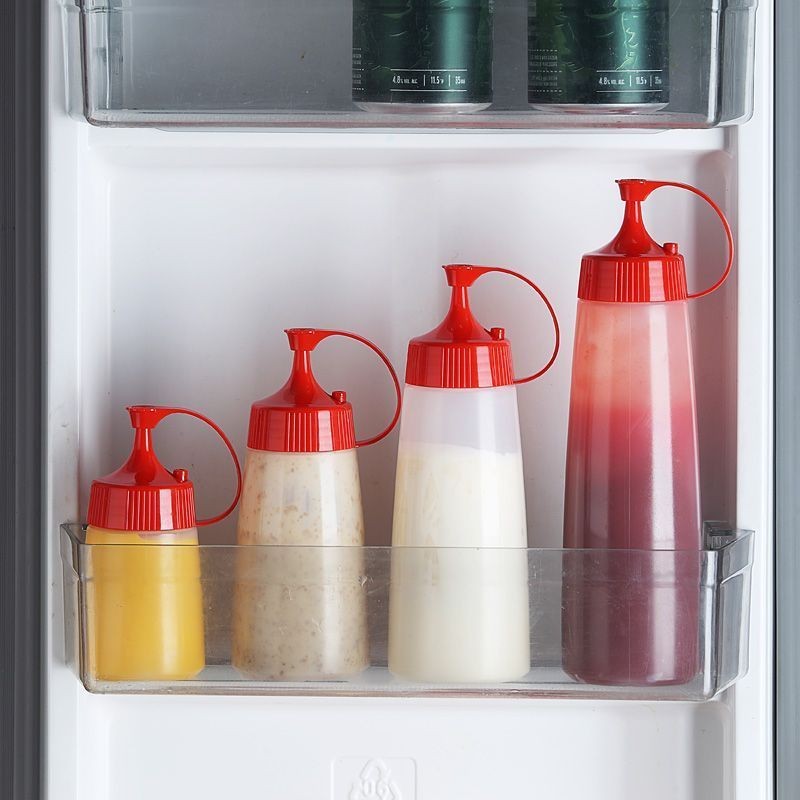 500ML Condiment Squeeze Bottles Large Plastic Portable Sauce Salad ...