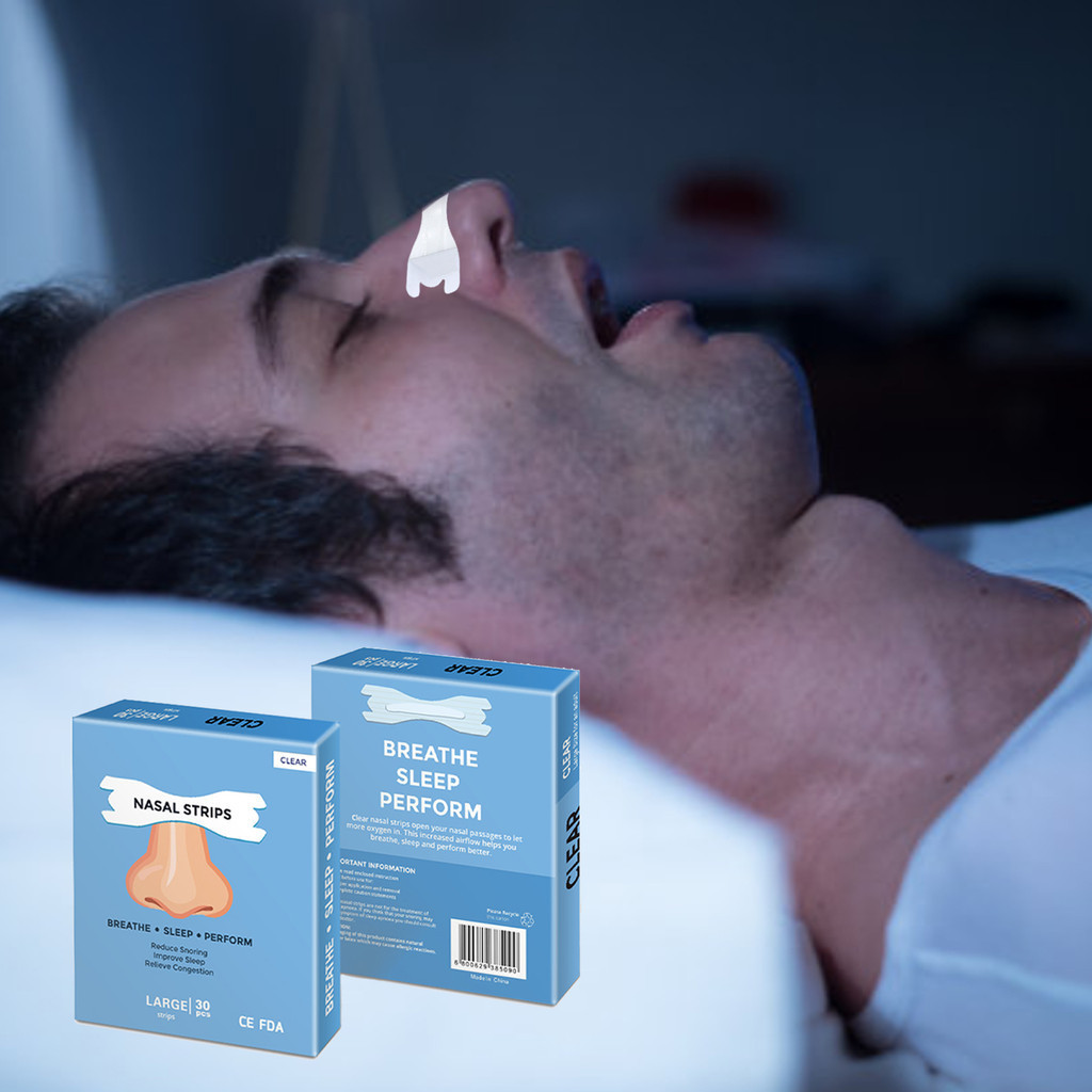 TU 30pcs/Box Stop Snoring Patch Transparent Nasal Strips Better Breath ...